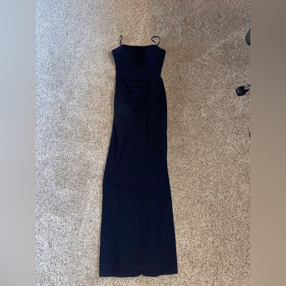 Dark blue prom dress